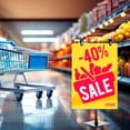 thumbnail image 1 of FUEENIRVA 2 Pcs Standing Sign Holder Black Display Advertisements For Retail Store, 1 of 7