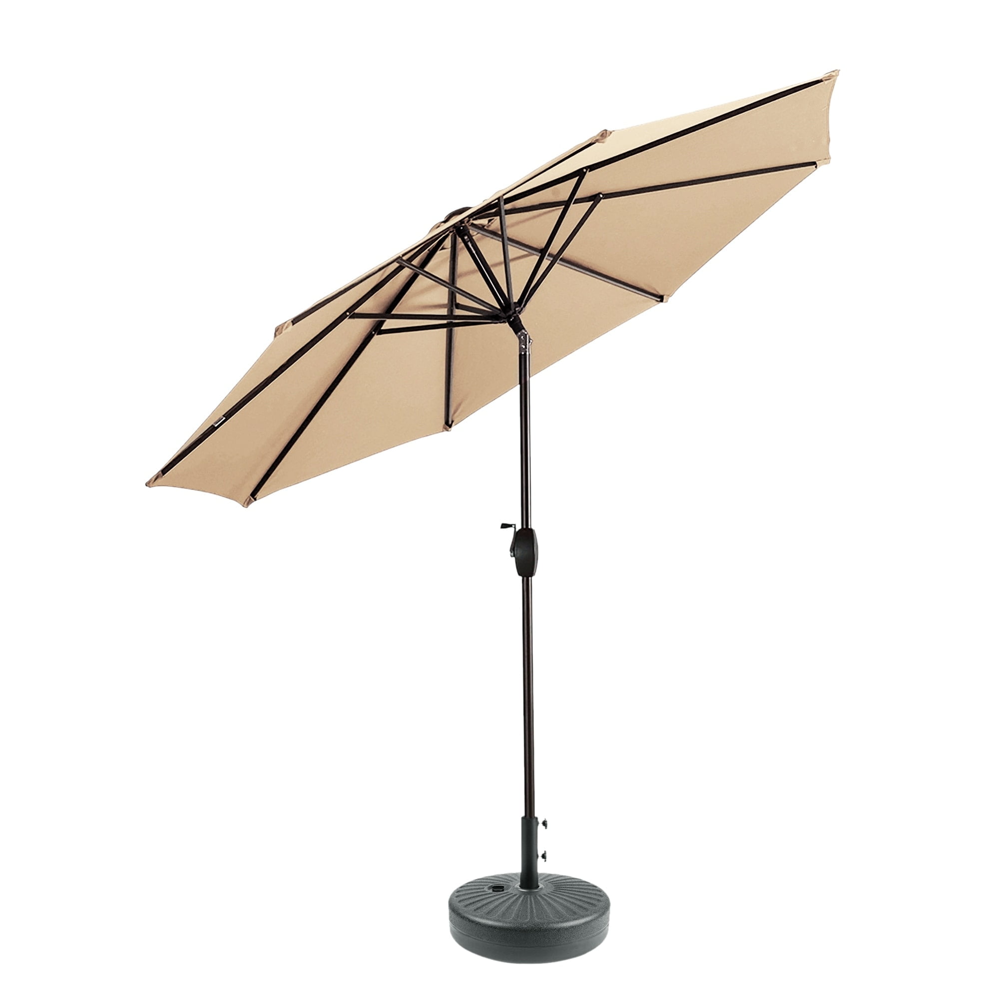 Polytrends Holme 9-foot Patio Umbrella and Base Stand Lime