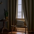 thumbnail image 3 of High blackout curtains for living room, polyester lined curtains (beige, 2 panels Pack, W40 x L62), 3 of 5