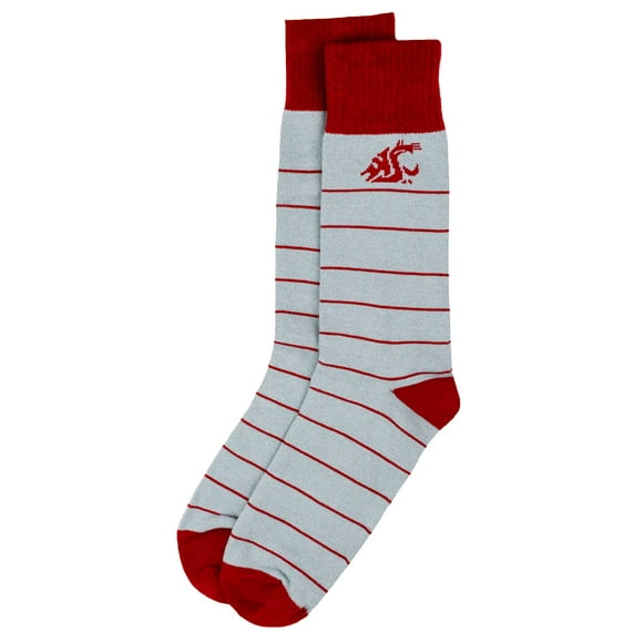 DB Fan Gear Chaussettes Habillées à Rayures Rouges Washington State Cougars