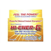 Hi-Ener-G Triple Ginseng, Supports Energy, Promotes Alertness and Clarity, Contains Antioxidants, Energy Boost, 30 Count
