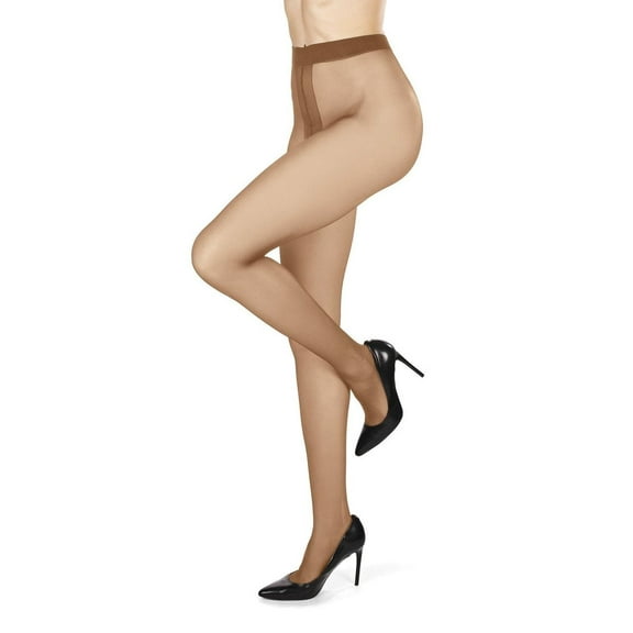MeMoi Women's Crystal Sheer 12-Denier Non-Control Top Pantyhose - Womens - Female, S, Nude