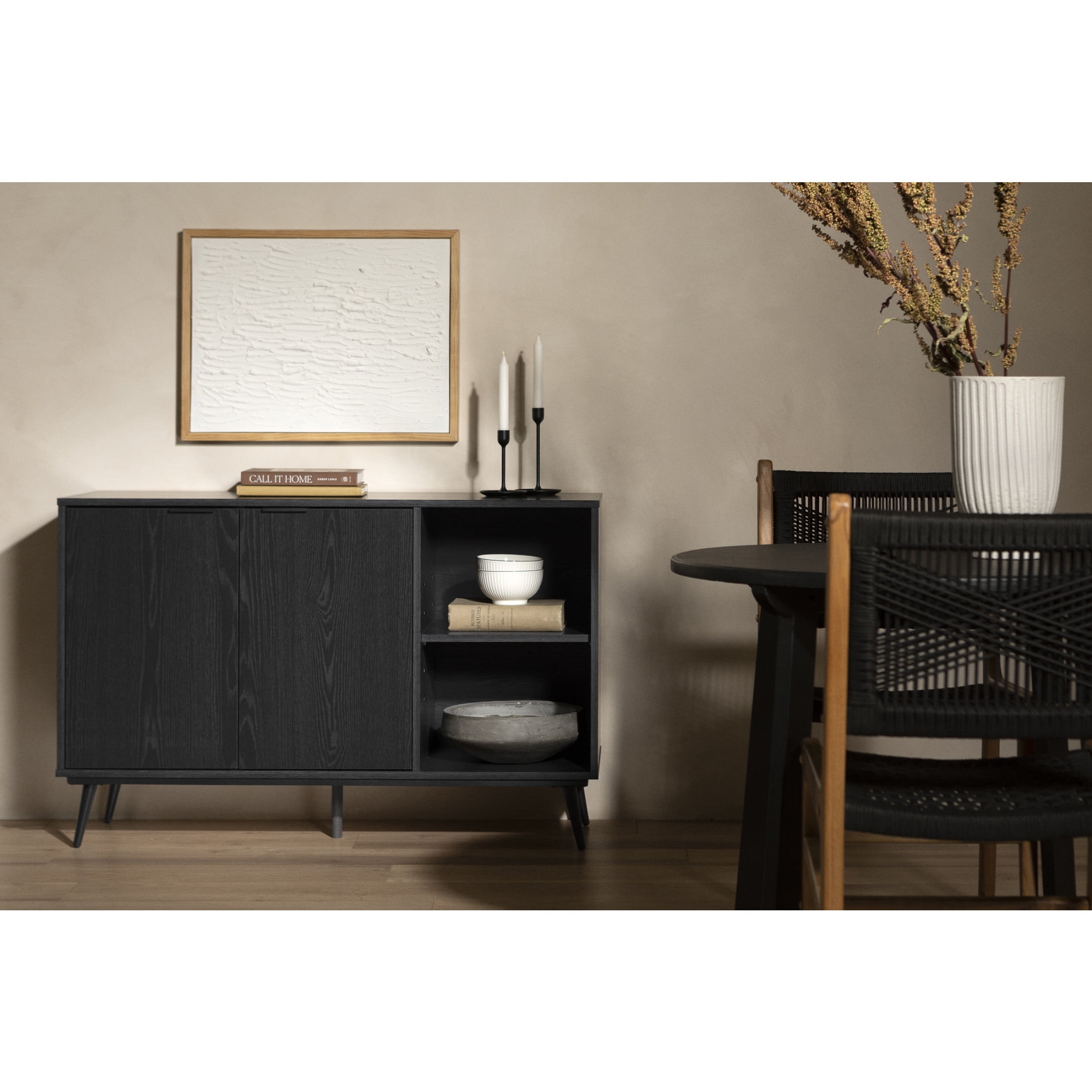 South Shore Mezzy, Contemporary Sideboard,  Black
