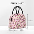 thumbnail image 2 of Honeii Strawberry And Cheery Print Insulated Lunch Bag Women Reusable Lunch Box with Pocket for Work Picnic Travel -One Size, 2 of 6