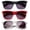 3 Pack Black, White Black & Red, variant on Kyra Kids Plastic Polka Dot Bow Sunglasses Lead Free