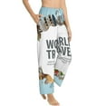thumbnail image 3 of Kdxio Women's Comfy Stretch World TravelPrint Drawstring Pajama Pants-XX-Large, 3 of 9