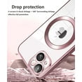 thumbnail image 4 of Magnetic Case for iPhone 15 Plus Case Clear Compatible with MagSafe Built-in Camera Lens Protector Soft Slim Shockproof Phone Case Cover for iPhone 15 Plus 6.7" - Pink, 4 of 6