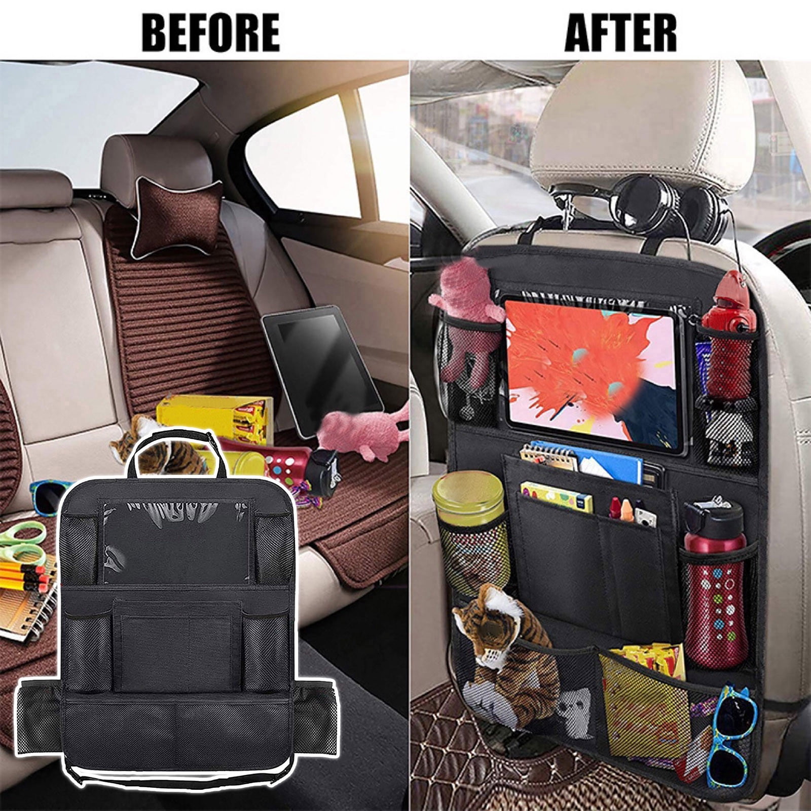 Yyeselk Backseat Car Organizer Mats Back Seat Organizers and Storage
