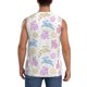 thumbnail image 4 of Fotbe Easter Colorful Rabbit Men's Camiseta sin Mangas Estampada para Hombres, Playera Casual para Gimnasio, Entrenamiento, Playa-Medium, 4 of 7