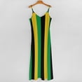 thumbnail image 5 of Black Yellow Green Stripes Sleeveless Dress Dresses Women Summer Women's Summer Clothing, 5 of 9