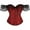 Red, variant on Renaissance Fair Floral Corset Top for Women Lace Up Overbust Bustier Vintage Waist Cincher Black XS