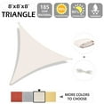 thumbnail image 2 of IC ICLOVER 8' x 8' x 8' Sun Shade Sail Canopy Triangle UV Block Sunshade for Outdoor Patio Garden Carport Backyard - Cream, 2 of 8