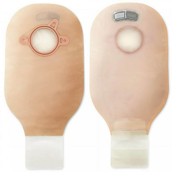 Hollister New Image Colostomy Pouch - Vinyl, Filter, Green Code, 1.75 Inch Flange, 12 Inch Length, Transparent, Microseal Closure, 10 Count