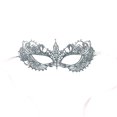 thumbnail image 1 of KAKOWELY Antifaz veneciano de encaje sexy para mujer con diamantes para fiesta de disfraces de cosplay (plateado), 1 of 4