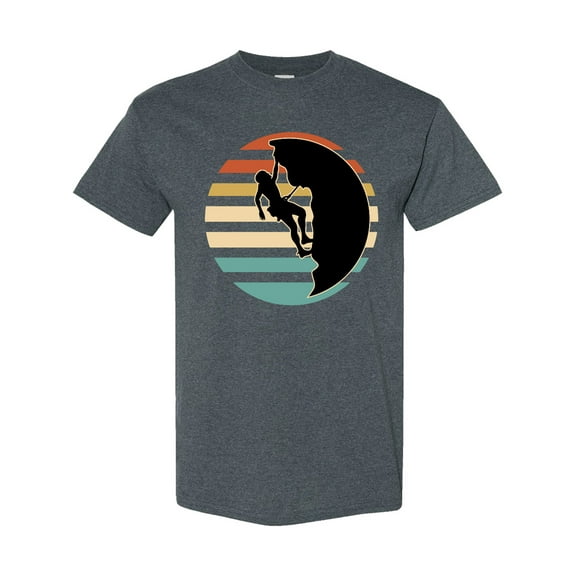 Inktastic Rock Climbing Mountain Climber Silhouette T-Shirt