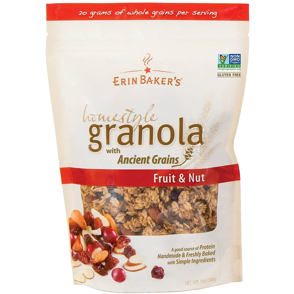 Erin Bakers Homestyle Granola, Fruit & Nut, GlutenFree, Ancient Grains
