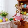 thumbnail image 4 of CuiLiyq Easter Decorations, Spring Hanging Easter Bunny Figurine on Carrot Swing, Cute Farmhouse Decorative Woven Straw Rabbit Statue for Home Indoor Outdoor Craft Adornment Decor (M), 4 of 6