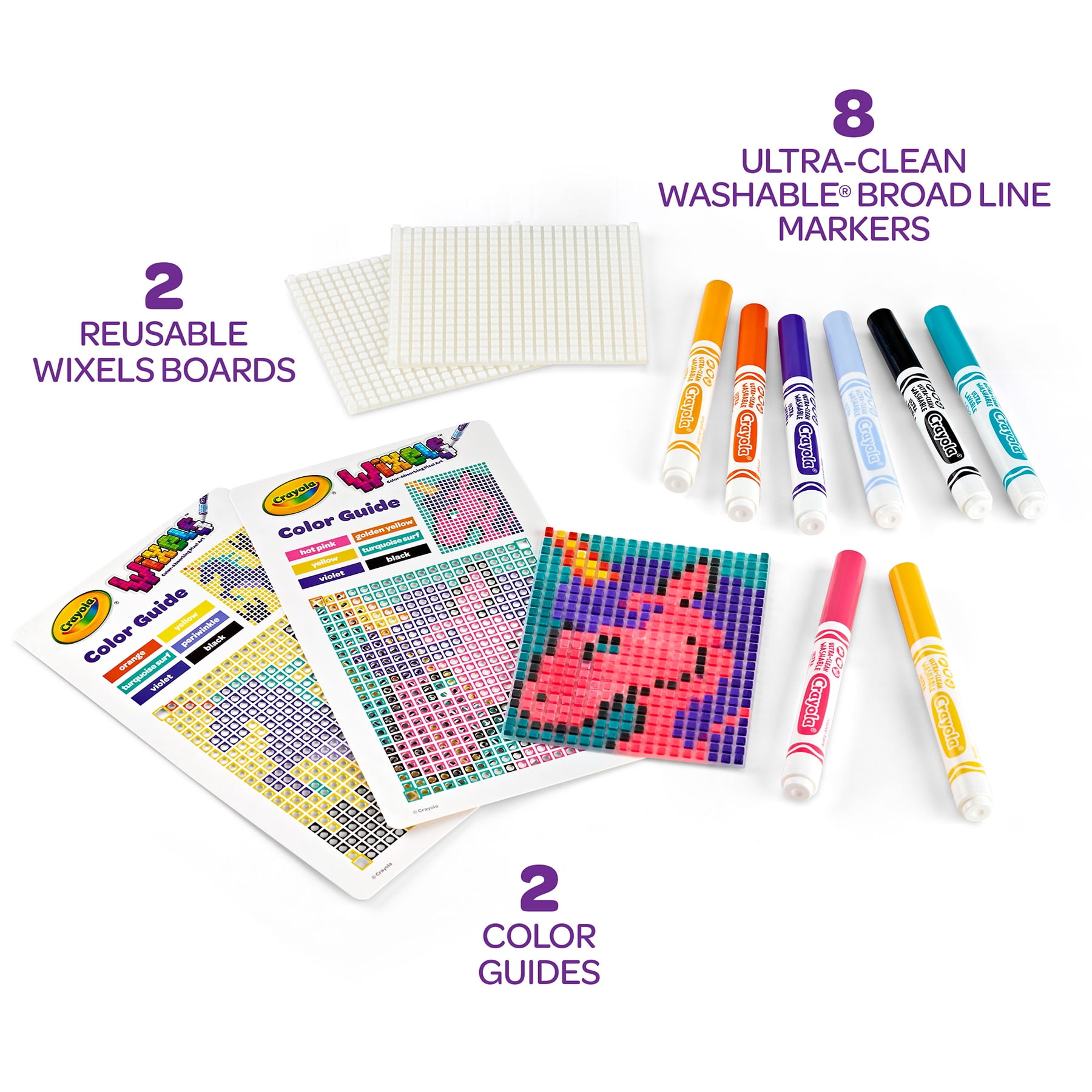 Crayola Wixels Unicorn Activity Kit, Pixel Art Coloring Set, Gift for Kids, Ages 6, 7, 8, 9