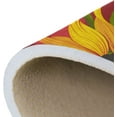 thumbnail image 7 of SKYSONIC 72x48in Sunflower Floral Leaf Area Rug, Red Stripes Non-Slip Floor Carpet for Indoor Living Dining Room and Bedroom Area, 7 of 7