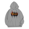 thumbnail image 2 of Halloween Hoodies for Men 2025 Casual Loose Halloween Graphic Hooded Sweatshirt with Pockets Pullover Tops, 2 of 4