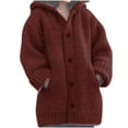 thumbnail image 1 of Womens Single-Breasted Cardigan Sweater Solid Loose Open Front Cardigan with Pockets Warm Knit Sweater Cardigan, 1 of 5