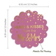 thumbnail image 6 of Inkdotpot 100 Pack Hugs & Kisses From The Wedding Favor Paper Tags Craft Real Gold Foil Hang Tags, 6 of 6