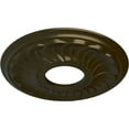 thumbnail image 3 of Ekena Millwork 11 3/4"OD x 3 5/8"ID x 1"P Blackthorn Ceiling Medallion (Fits Canopies up to 4 7/8"), Hand-Painted Green Gold, 3 of 7