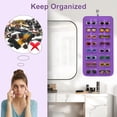 thumbnail image 6 of Hanging Sunglasses Organizer, TSV Dust Proof Sunglasses Storage Case Wall Mounted, Dual-Sided Eyeglasses Jewelry Holder with 32 Clear Slots, Purple, 6 of 7