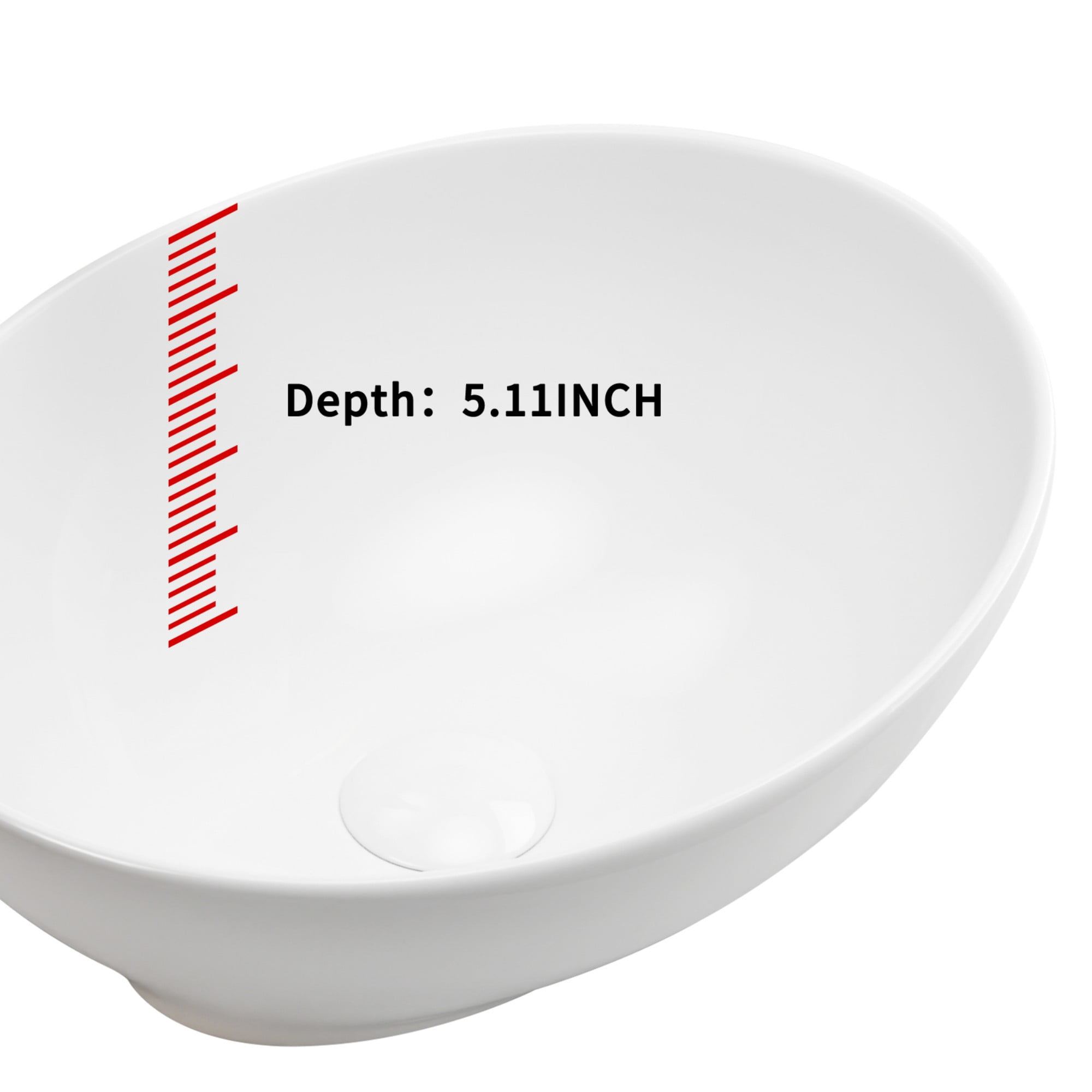 Bathroom Vessel Sink,Small Sink Above Counter,White Porcelain Ceramic,Bathroom Vanity Sink,Bowl