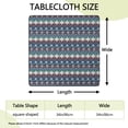 thumbnail image 2 of Elastic Hem Floral Print Square Table Cover 34x34 Inch for Casual Dining Kitchen Nook and Patio Decor, 2 of 6