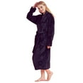 thumbnail image 5 of TowelSoft Women Plush Shawl Collar Robe, Fleece Bathrobe, Black (XXL/One Size), 5 of 5