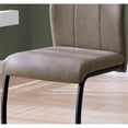 thumbnail image 4 of DINING CHAIR - 2PCS / 39"H / TAUPE FABRIC / BLACK METAL, 4 of 6