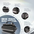 thumbnail image 6 of Bike Rear Rack Bag Bicycle Trunk Bag 20L Capacity Water Resistant Multifunctional Bicycle Pannier with Rain Cover Bike Saddle Bag for Grocery Shopping Commuter Cycling Trip Black, 6 of 7