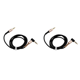 thumbnail image 1 of 2piezas 3.5Mm Jack Codo Macho A Macho Auriculares EstéReo Cable de ExtensióN de Audio Auxiliar para AutomóVil (Negro), 1 of 4