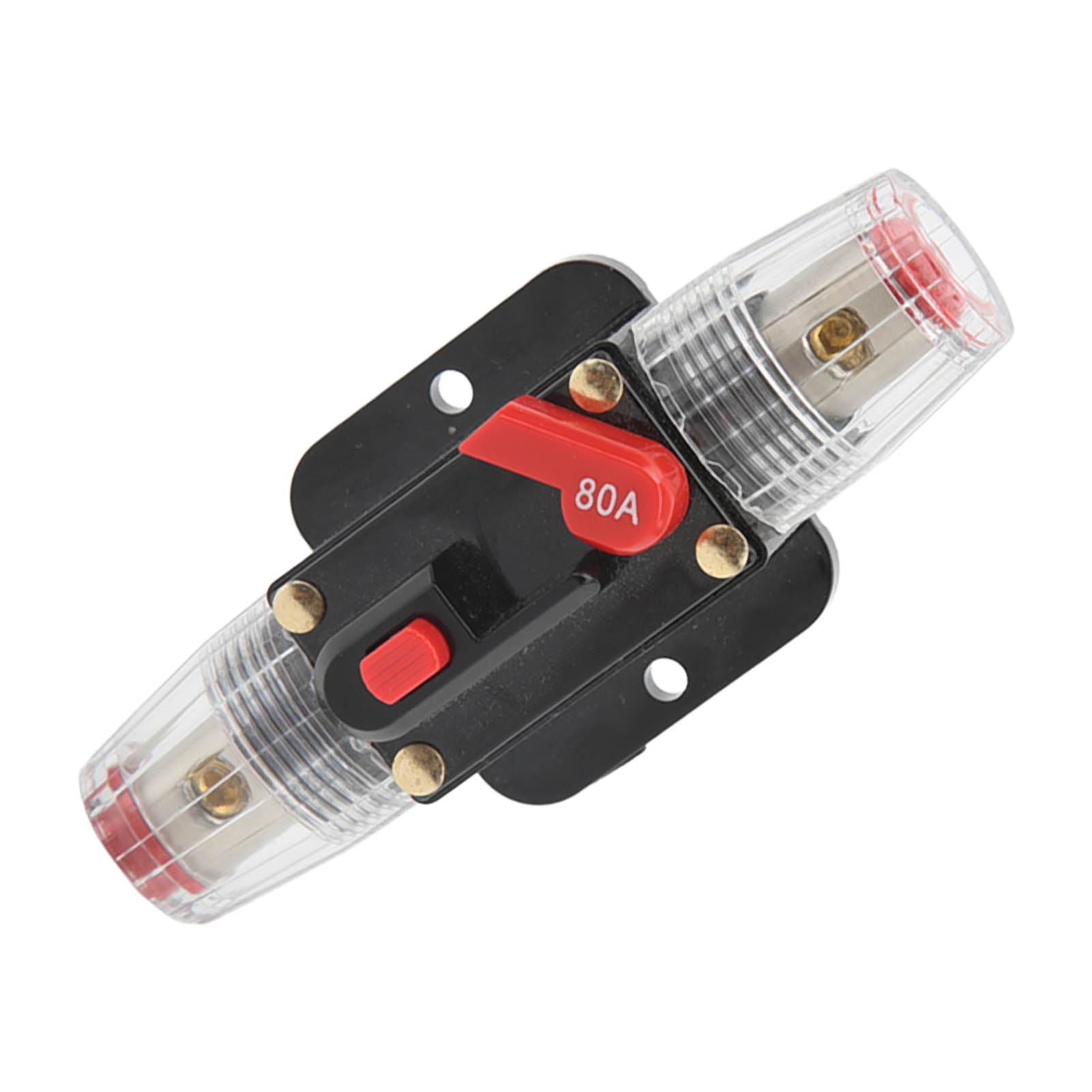 Marine Grade 12V 80A Inline Circuit Breaker – Gold, Manual Reset, 4 Gauge, For Car Audio & Power Systems