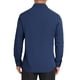 thumbnail image 3 of Camisa de vestir de negocios de manga larga con botones para hombre, color sólido, elástico, azul marino, 3 of 5