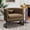 Brown, variant on Faux Leather Accent Chair Modern Barrel Chair Upholstered Armchair for Living Room Bedroom Single Sofa Chair Club Chairs Beige