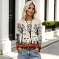 thumbnail image 4 of Halloween Crewneck Sweatshirt for Women 2026 Long Sleeve Funny Graphic T-Shirt Casual Tunic Tops Adult, 4 of 6