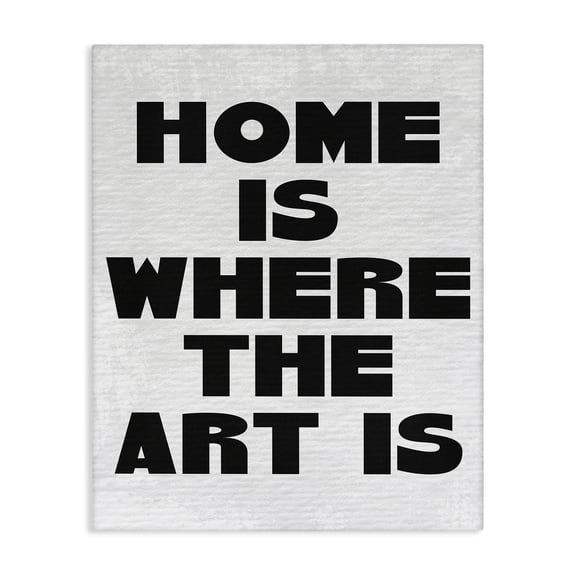 Stupell Industries Contemporary Home Is Where Art Is Minimal Canvas Art, 16 x 20, by Lil' Rue
