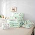 thumbnail image 6 of Feelyou Dreamy Cute Dragon Bedding Comforter Set 7pcs for Kids, Tree Plant Botanical Queen Bedding Sets, Green Cartoon Dinosaur Reversible Queen Sheet Sets, Luxury Bedroom Decor, 6 of 8