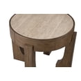 thumbnail image 2 of Canyon Brown Wood Travertine End Table Rustic Modern, 2 of 5