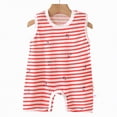thumbnail image 4 of kpoplk Newborn Baby Boy Girls Clothes Summer Outfits Infant Short Sleeve Romper Jumpsuit Bodysuit Cute Newborn Clothes Size 6-12 Months,Hot Pink, 4 of 4