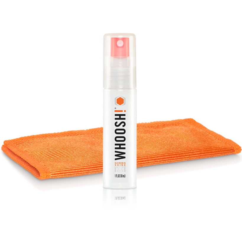 WHOOSH Tech Hygiene 1oz Screen Cleaner with Microfiber Cloth - Orange