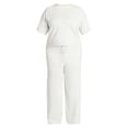 thumbnail image 4 of Terra & Sky Women’s Plus Short Sleeve Sweater and Pants, 2-Piece Matching Set, Sizes 0X-4X, 4 of 4