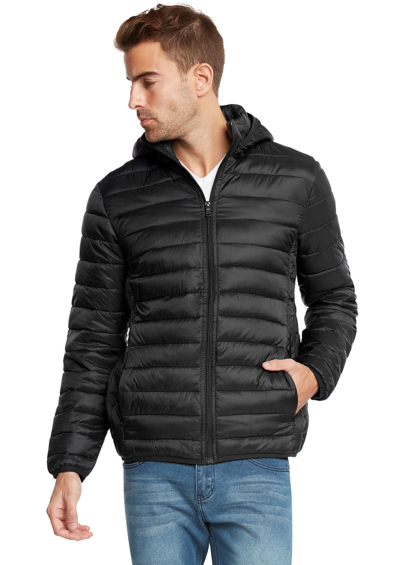 9 Crowns Essentials Men S Lightweight Puffer Black 9 Crowns Essentials Men S Lightweight Puffer Black Large Com