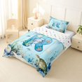 thumbnail image 2 of Erosebridal Watercolor Ocean Coral Twin Comforter Sets For Boys,Cute Axolotl Letter R Monogrammed Kids Bedding Set,Reversible 2pcs, 2 of 7