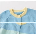 thumbnail image 5 of Ougyinr Kids Baby Girls Knit Cardigan Button Sweater Little Girls Coat Winter Ainbow Striped Sweater Thicken Outerwear Child Warm Jacket, 5 of 6