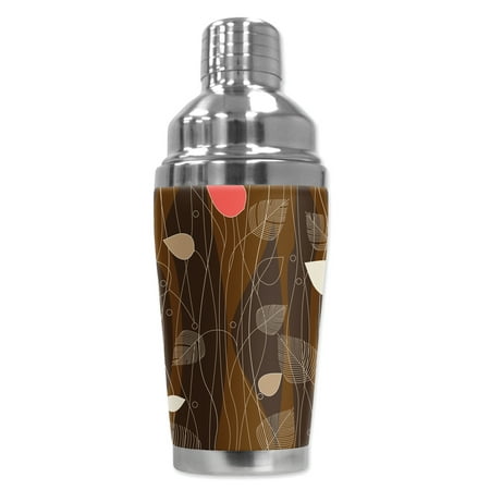 

Mugzie brand 16-Ounce Cocktail Shaker with Insulated Wetsuit Cover - Abstract Mocha