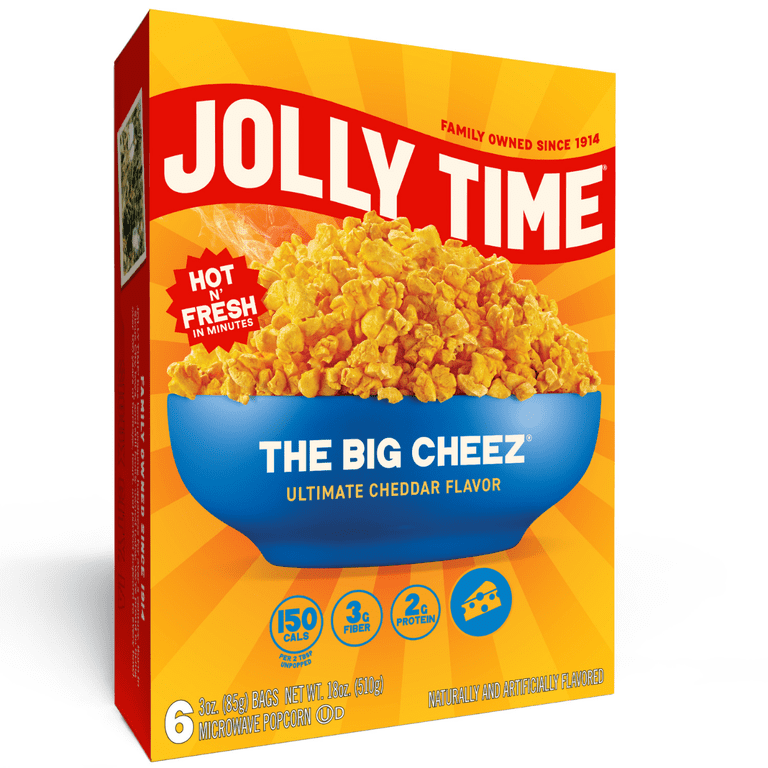 Jolly Time, Microwave Popcorn, 3 oz, Cheddar Flavor, 6 Ct