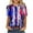 Blue summer tops for women, variant on USSUMA T-Shirts for Women Trendy 4th of July Patriotic Women's Shirts and Blouses Short Sleeve Women Tops Dressy Casual Summer Vintage USA American Flag Round Neck Plus Tunics Beach